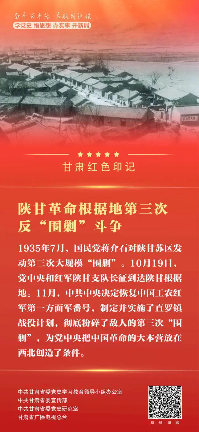 微海報 | 甘肅紅色印記：陜甘革命根據地第三次反“圍剿”斗爭