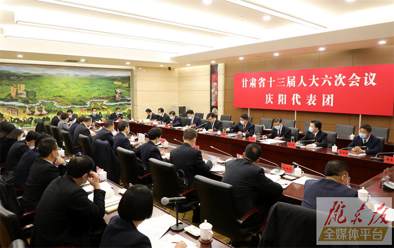 省十三屆人大六次會議慶陽代表團繼續審議省政府工作報告