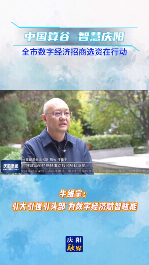【V視】牛維宇：引大引強引頭部 為數字經濟賦智賦能