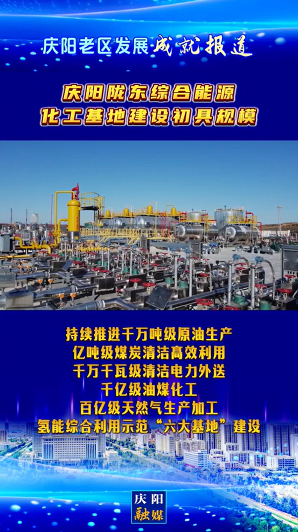 【慶陽老區發展成就報道】慶陽隴東綜合能源化工基地建設初具規模