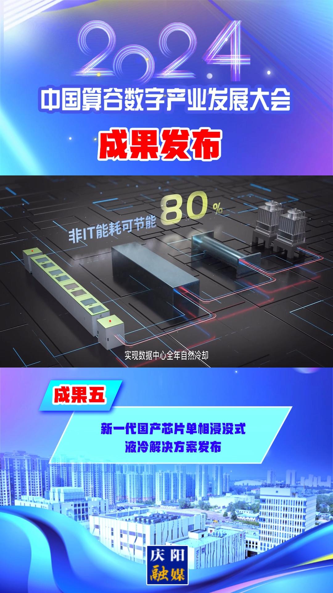 【V視】2024中國算谷數字產業發展大會成果五丨新一代國產芯片單相浸沒式液冷解決方案發布