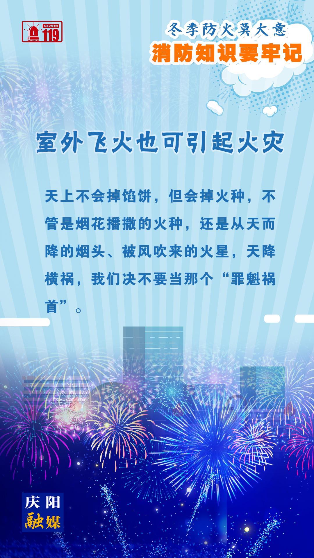 【微海報】冬季防火莫大意，室外飛火也可引起火災，切勿當“罪魁禍首”！