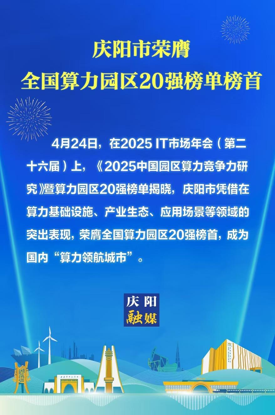 【微海報】慶陽登頂全國算力園區20強