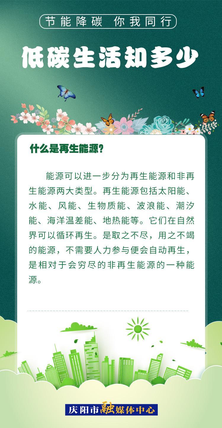 【節能降碳 你我同行】低碳生活知多少（11）：什么是再生能源
